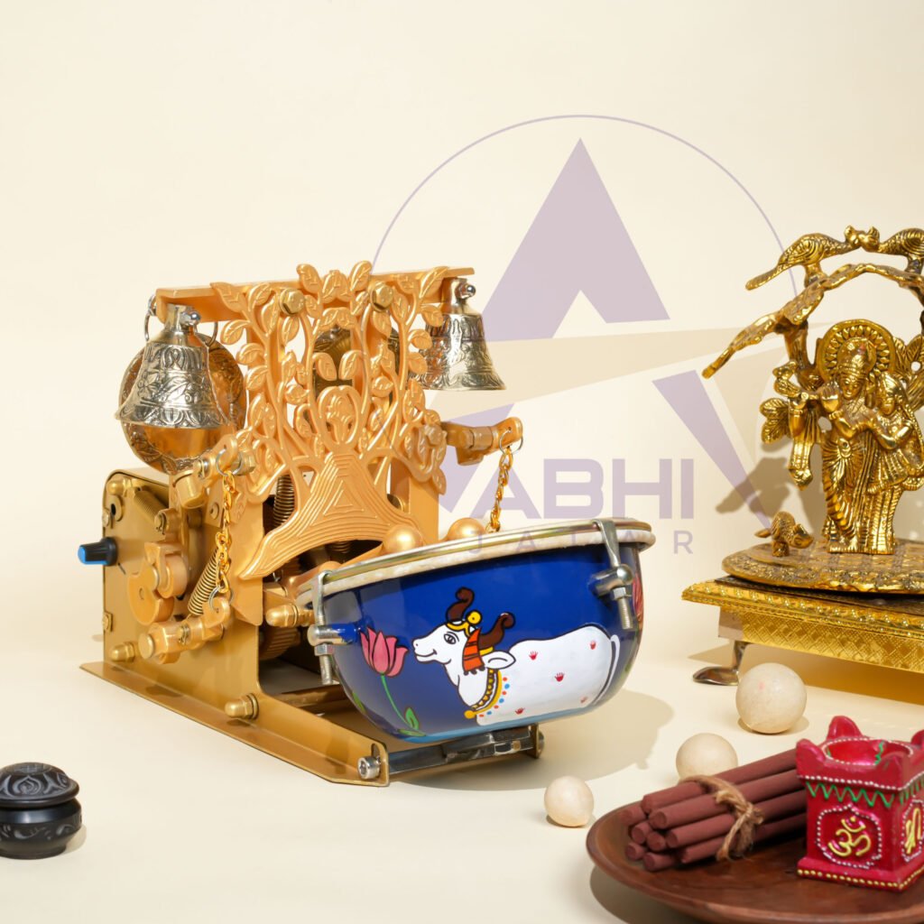 Kalakari Krishna Kamdhenu With Shankh and Mayurnaad